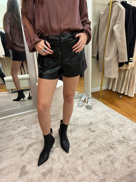 Shani Vegan Leather Shorts