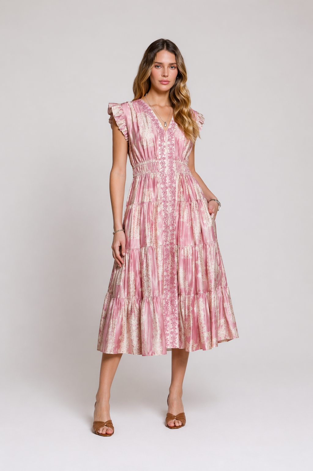 Sofie Dress in Pink Multi from alba in Hoboken, NJ
