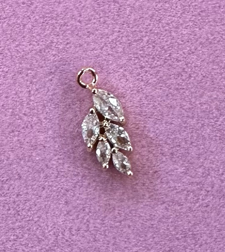 Crystal Leaves Charm