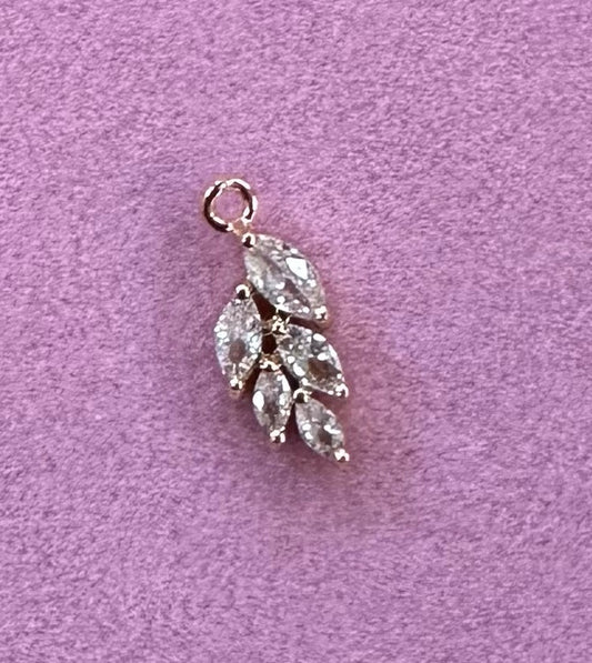 Crystal Leaves Charm