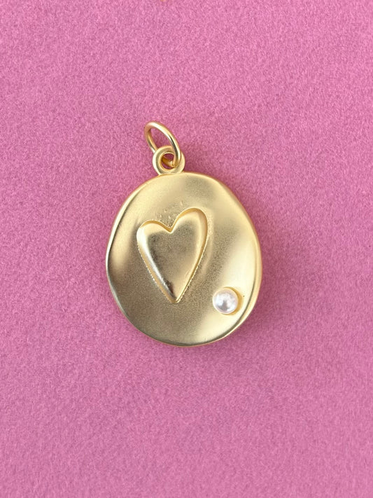 Gold Heart & Pearl