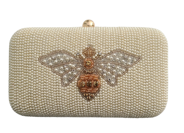 Custom Pearl Box Clutch