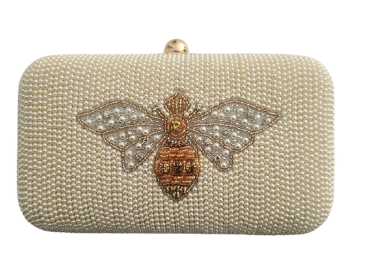 Custom Pearl Box Clutch