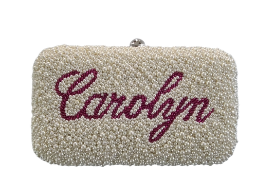 Custom Pearl Box Clutch
